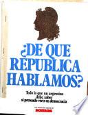 De qué República hablamos