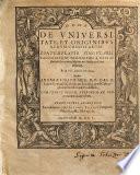 De universitate, et originibus rerum conditarum