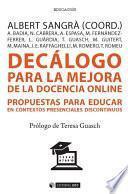 Decálogo para la mejora de la docencia online
