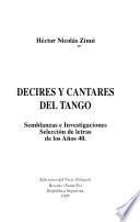 Decires y cantares del tango