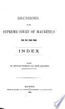 Decisions of the Supreme Court of Mauritius
