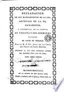 Declaracion de los mandamientos de la ley, artículos de la fe, sacramentos, y ceremonias de la Iglesia