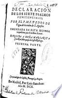 Declaracion de los siete psalmos penitenciales