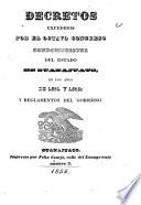 Decretos expedidos ... en los años de 1851/52-