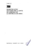 Decretos leyes dictados por la Junta de Gobierno de la República de Chile