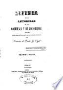 Defensa de la autoridad de los gobiernos y de los obispos contra las pretensiones de la Curia Romana