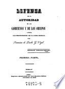Defensa de la autoridad de los gobiernos y de los obispos contra las pretensiones de la curia Romana
