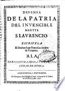 Defensa de la Patria del invencible martyr S.Laurencio