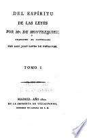 Del espíritu de la leyes