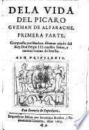 Dela vida del picaro Guzman de Alfarache