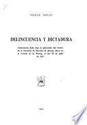 Delincuencia y dictadura