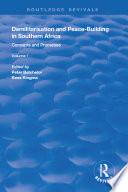 Demilitarisation and Peace-Building in Southern Africa