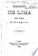 Demografía de Lima en 1884