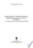Demografía y comportamientos demográficos en la Galicia moderna