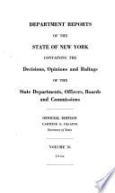 Department Reports of the State of New York