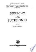 Derecho de sucesiones: Parte especial