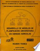 desarrollo de modelos de planificacion universitaria en ciencias agricolas