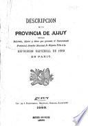 Descripcion de la Provincia de Jujuy