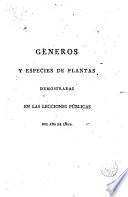 Descripción de las plantas que D. Antonio Josef Cavanilles demostró en las lecciones públicas del año 1801, 2