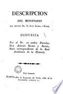 Descripcion del monetario del difunto Dr. D. Juan Ramis y Ramis