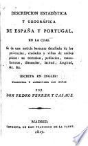 Descripción estadística y geográfica de España y Portugal