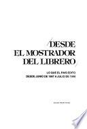 Desde el mostrador del librero