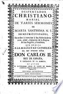 Despertador christiano marial de varios sermones de Maria Santissima N. S. en sus festividades