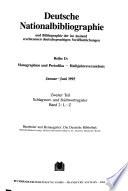 Deutsche Nationalbibliographie und Bibliographie der im Ausland erschienenen deutschsprachigen Veröffentlichungen