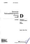Deutsche Nationalbibliographie und Bibliographie der im Ausland erschienenen deutschsprachigen Veröffentlichungen