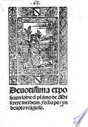 Devotissima exposicion sobre el psalmo de Miserere mei deus