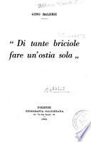 Di tante briciole fare un'ostia sola