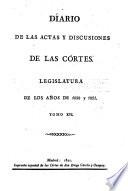 Diario de las actas y discusiones de las Cortes