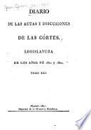 Diario de las actas y discusiones de las Córtes