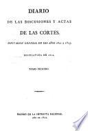 Diario de las actas y discusiones de las cortes