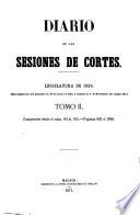 Diario de las sesiones de Cortes, Legislatura de ...