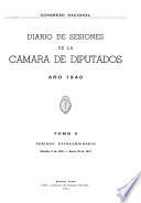 Diario de sesiones de la Cámara de Diputados