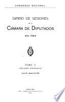Diario de sesiones de la Cámara de Diputados