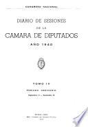 Diario de sesiones de la Cámara de Diputados