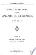 Diario de sesiones de la Cámara de Diputados