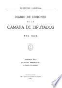 Diario de sesiones de la Cámara de diputados