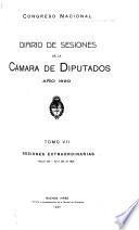 Diario de sesiones de la Cámara de Diputados