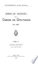 Diario de sesiones de la Cámara de Diputados