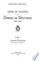 Diario de sesiones de la Cámara de Diputados
