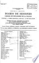 Diario de sesiones de la Cámara de Senadores