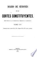 Diario de sesiones de las Córtes constituyentes