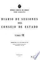 Diario de sesiones del Consejo de Estado de la República Oriental del Uruguay