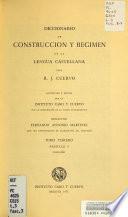 Diccionario de Construcción Y Régimen de la Lengua Castellana: E-H
