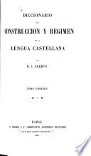 Diccionario de construcción y régimen de la lengua castellana