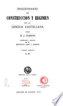 Diccionario de construccion y regimen de la lengua castellana