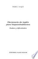 Diccionario de inglés para hispanohablantes